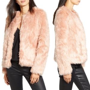 Mob Wife Style Chelsea28 Faux Fur Jacket Pink Size XS New